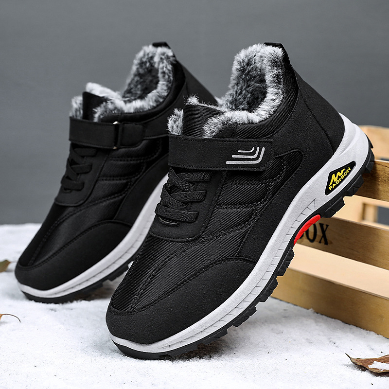 Cotton shoes men's new style plush walking shoes in winter